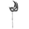 Beistle Black & Silver Glittered Mask with Stick